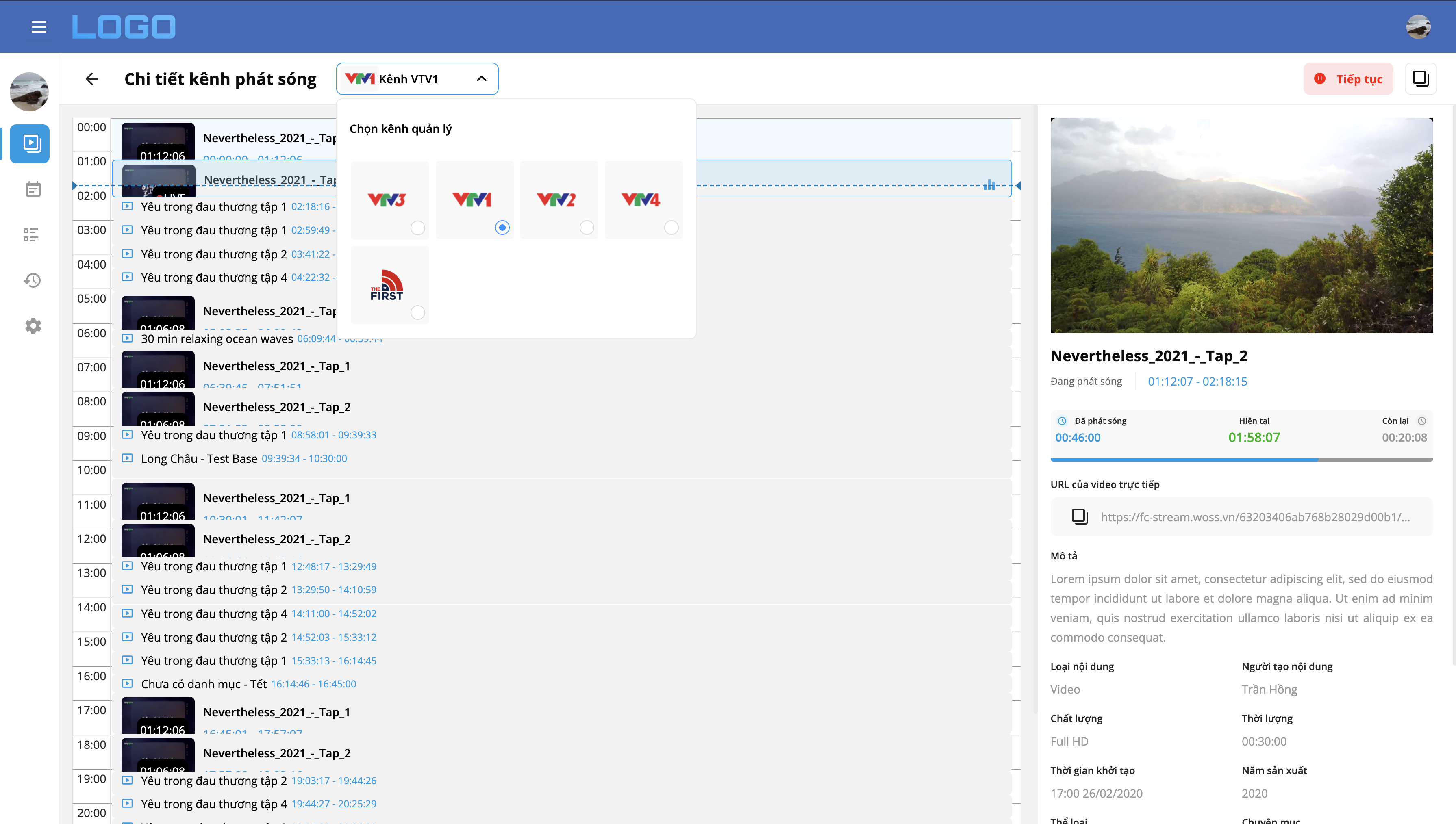 Fast Channel Dashboard Screenshot 3